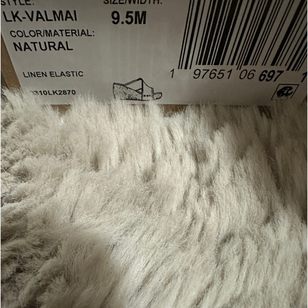 NWT Lucky 🍀Brand 9.5 Natural Linen Elastic Cork Wedge - Picture 6 of 8